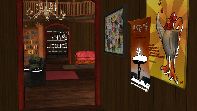 A screenshot of the Ridgeside Village, focusing on a bustling town scene with multiple NPCs visible. The screenshot captures the vibrant atmosphere and unique architecture of the village, with detailed buildings, colorful banners, and cobblestone streets. The scene is during the day, with sunny weather, casting long shadows that emphasize the three-dimensional depth of the village. Focus on the central square.