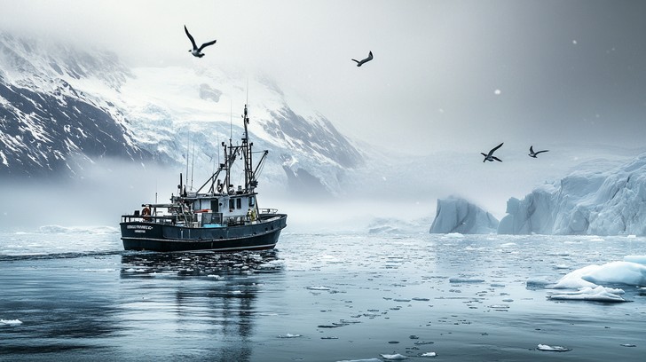 A close-up shot of the halocline layer where fresh and saltwater meet, creating a blurry visual effect.