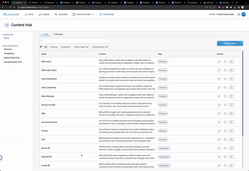 Animated GIF of dynamic content changes