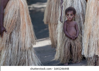 Villagers gathered during a kava ceremony