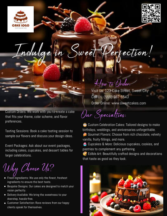 Sweet Surrender Bakery storefront with warm lighting