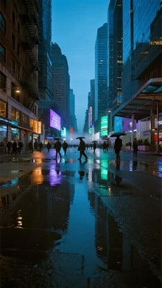 An in-game screenshot demonstrating the enhanced ray-traced reflections on the wet streets of Japantown at night. Focus the composition on neon signs reflecting in puddles.