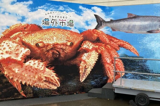 Ice village and people ice fishing on Lake Shikaribetsu