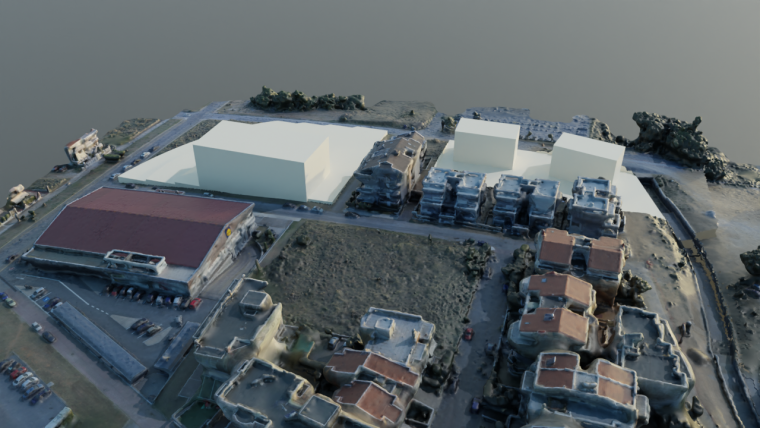 A photogrammetry model of an urban environment being optimized for use in Half-Life: Alyx