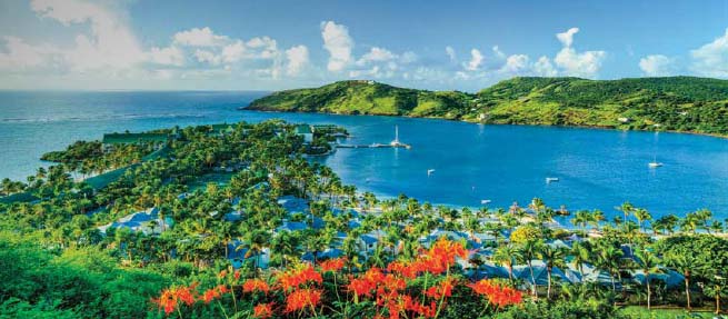 Panoramic of Caribbean Ocean