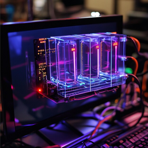 The Corsair iCUE LINK H150i LCD installed in a fully built gaming PC with synchronized RGB lighting, running Cyberpunk 2077.