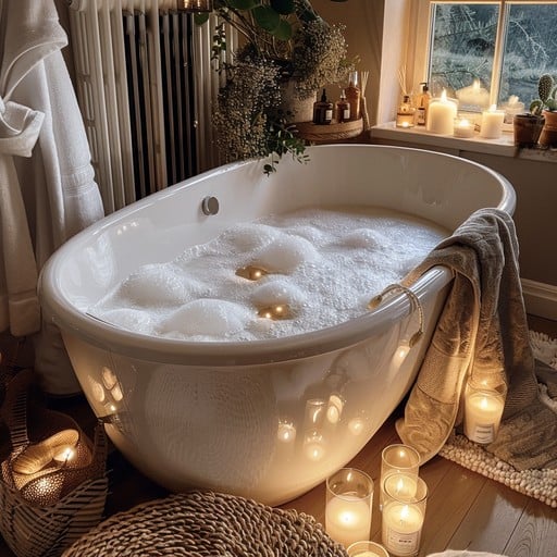Minimalist farmhouse bathroom