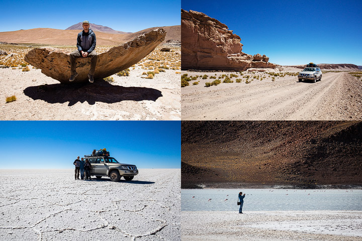 A rusty train at Cementerio de Trenes, photographed at a dutch angle