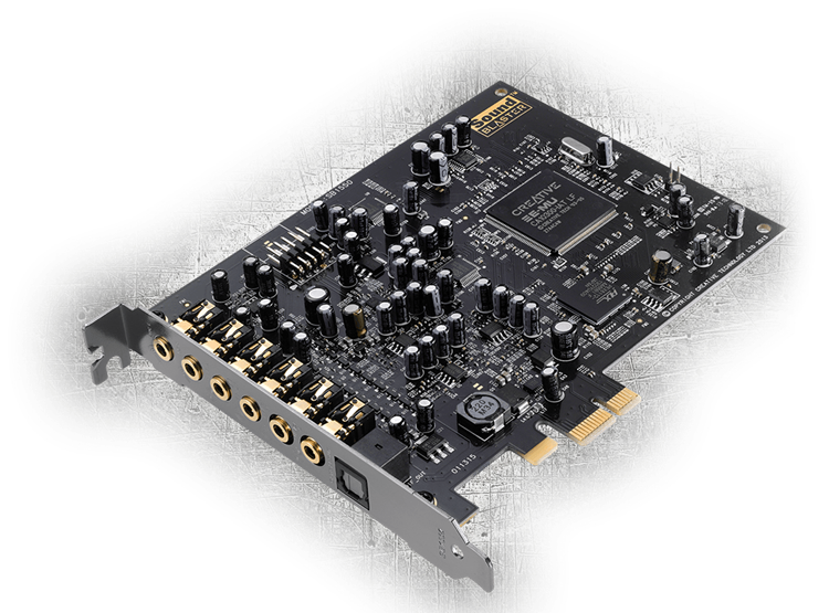 Image of the Creative Sound Blaster Audigy Rx sound card.