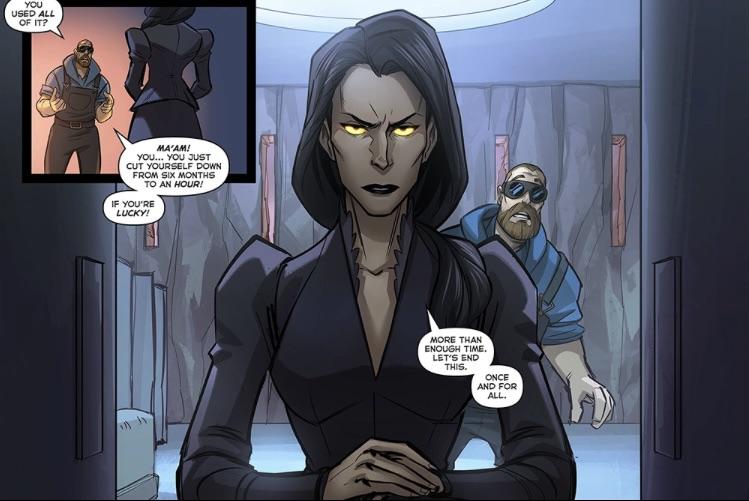 Team Fortress 2 Meet the Sniper, Sniper holding jarate, stoic expression, rooftop setting, nighttime