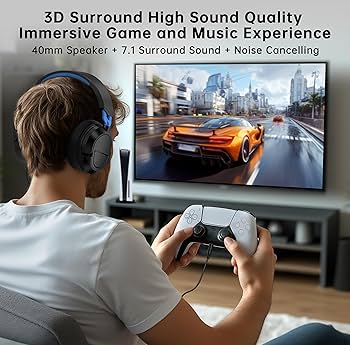 Overhead shot of the PC setup in a dimly lit room with acoustic panels on the wall. Include the Beyerdynamic DT 770 Pro headphones on the desk. Focus on creating a cozy and immersive gaming atmosphere. The overall mood should be calm and inviting.