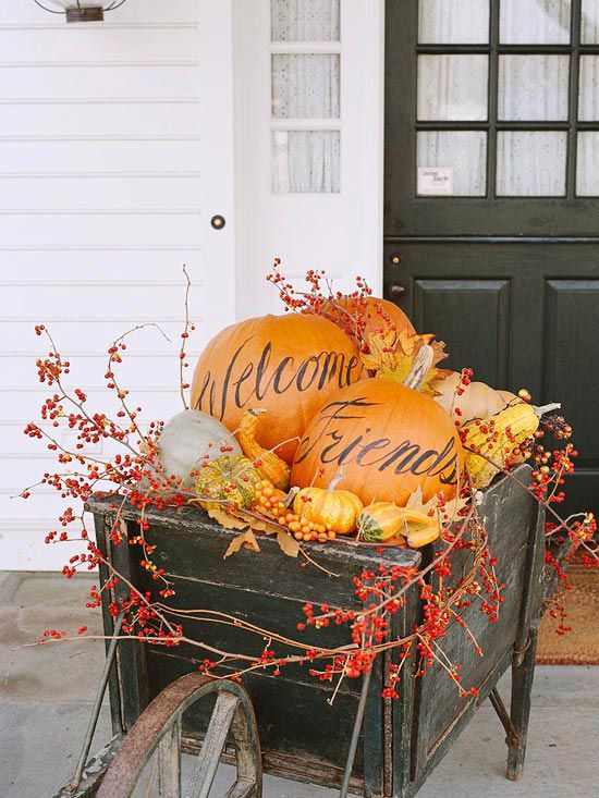 Sunflowers in an autumn display