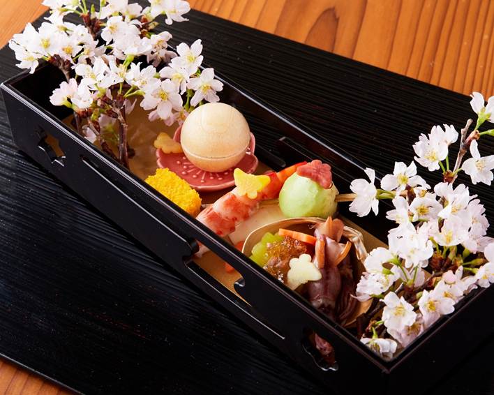 Spring Kaiseki: Bamboo shoots and Sakura blossoms