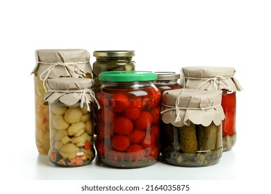 jars of pickled vegetables