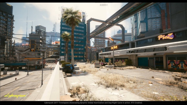 A side-by-side comparison of REDengine and Unreal Engine 5, showcasing visual differences in a similar environment.