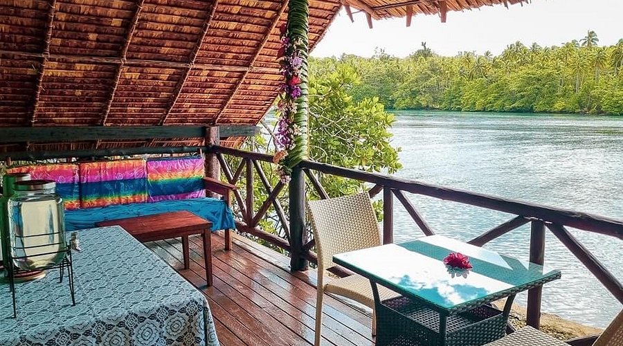 A vibrant school of fish (specifically, anthias, known for their bright colors) bursting out of a gun turret on the 'Kinugawa Maru' shipwreck. Camera is GoPro POV.