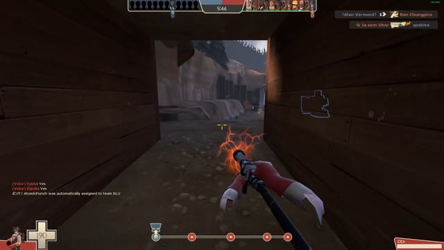 A group of Team Fortress 2 players celebrating a victory on a community server known for its active anti-bot measures.