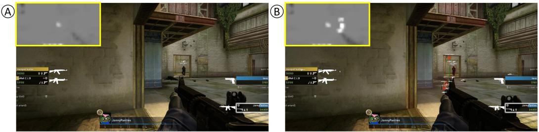 Overhead view of Dust2, highlighting crosshair placements and predictive movement analysis by AI.