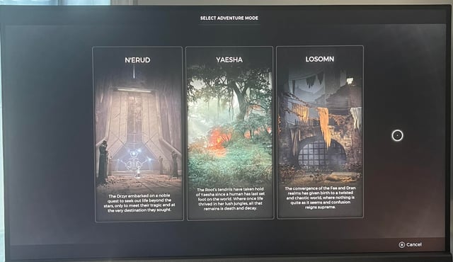 Screenshot of co-op gameplay featuring three players battling a large boss in the fantastical realm of Losomn.