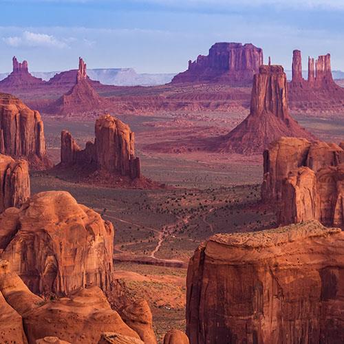 Mountain views of Monument Valley