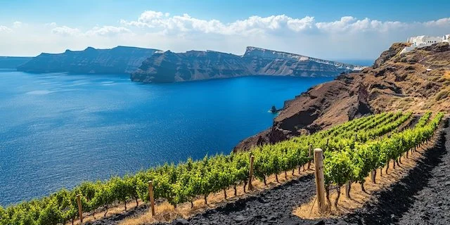Traditional Greek food in Santorini