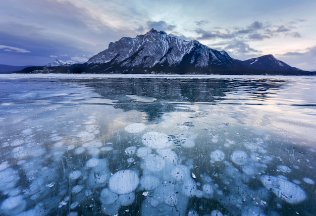 Canadian Rockies blanketed in snow