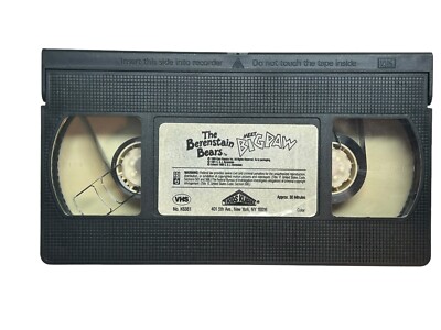 A vintage VHS tape cover of a Berenstain Bears cartoon, showcasing the 