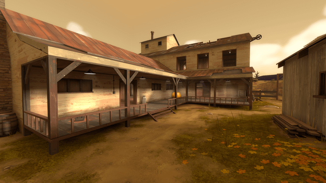 A TF2 Classic team is defending the payload