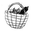 Pile compost straw leaves garden fork
