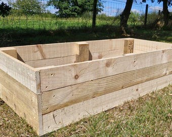 A cinder block raised garden bed.
