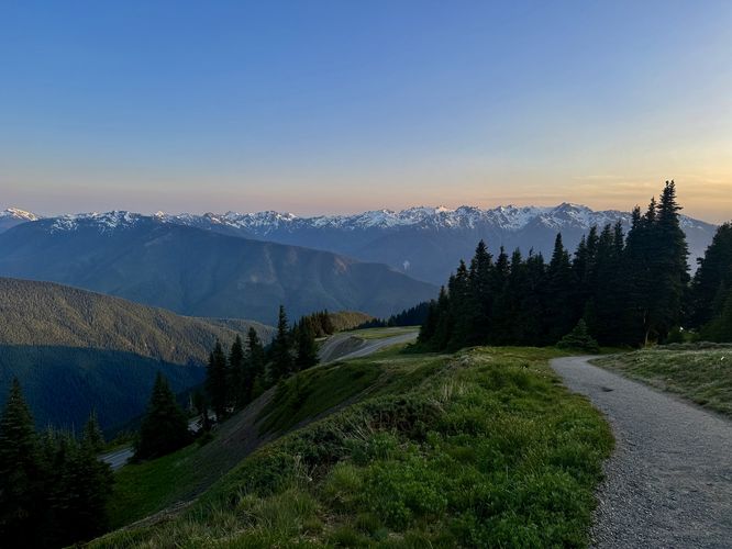 Sunrise Over Olympic Mountains