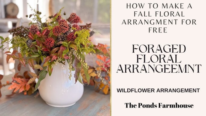 A foraged garland being made from pinecones and dried oranges