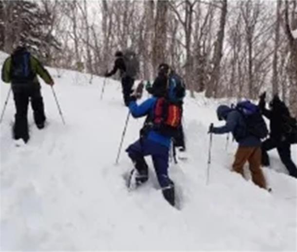 Kanjiki snowshoeing in Hokkaido