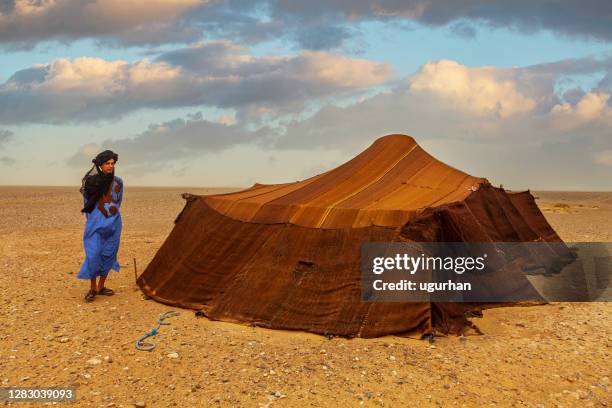Traditional Berber tent in the Sahara