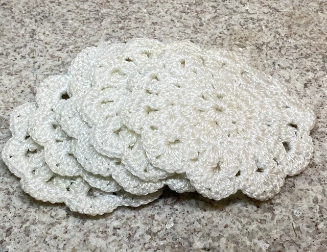 Crocheted Knitted Drink Coasters Lace Doily 6