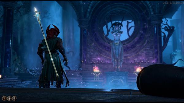 A triumphant Baldur's Gate 3 party, led by a Paladin, standing victorious against Shar's forces within the Shadowfell. The Nightsong, radiating ethereal light, stands behind them, symbolizing hope restored. The background showcases a cleansed landscape, free from the oppressive shadows, and the party is positioned dynamically to emphasize their teamwork and resilience.