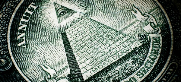 An abstract artistic representation of the All-Seeing Eye, with modern and classic elements mixed to show the eternal nature of the symbol.