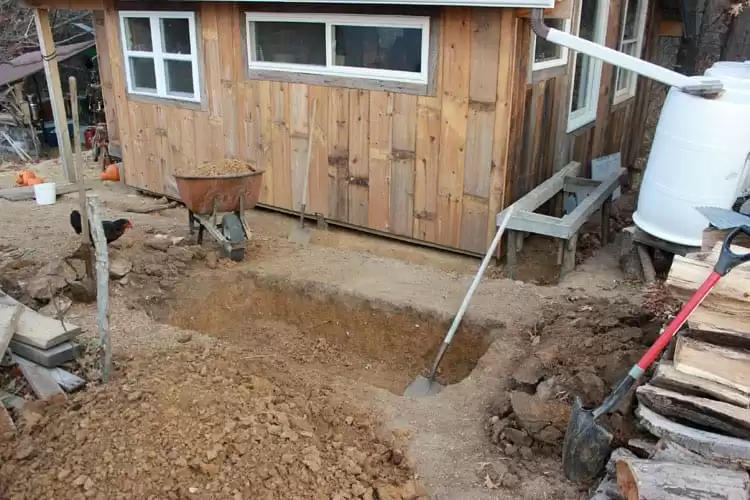A water tank with winter protection