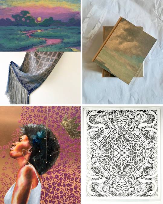 Jill Hooper painting at The Vendue