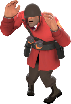 A TF2 Demoman laying down sticky bombs, essential for area control and defense.