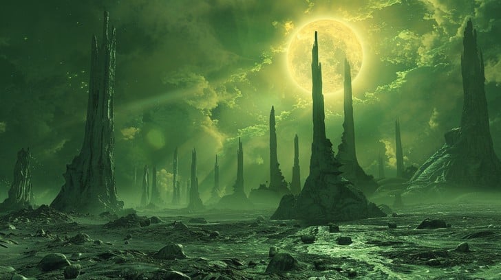 A character standing in the cockpit of a spaceship, ready to embark on a new bounty hunting mission.