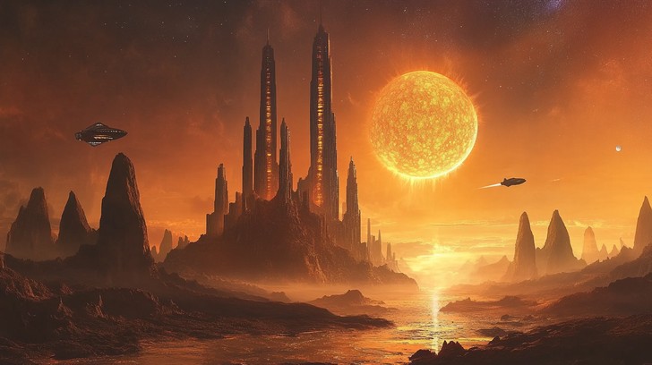 Screenshot of a quest hub interior with a new crystalline alien race as a result of 