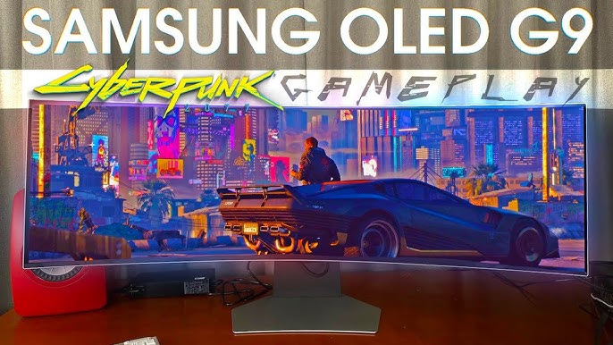 Action shot of Cyberpunk 2077: Phantom Liberty being played on the Samsung Odyssey Neo G9 monitor