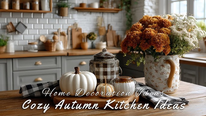 Cozy Kitchen Charm: Embrace Autumn with Rustic...
