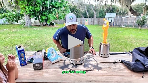 Making Smores outdoors