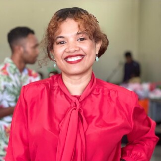 Woman smiling