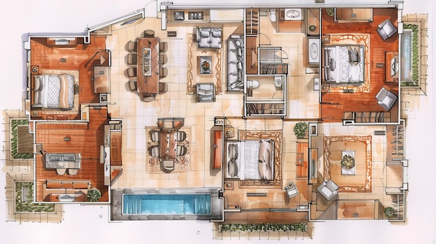 Interior view of the Collector's Suite, showcasing Piet Boon's signature design elements.