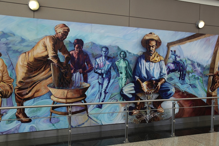 A visual representation of debunking the DIA mural conspiracy theories. The image highlights the artist's statements and the intention behind creating the artwork.