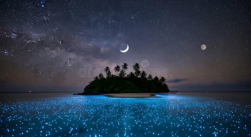 Bioluminescent Beach in the Maldives
