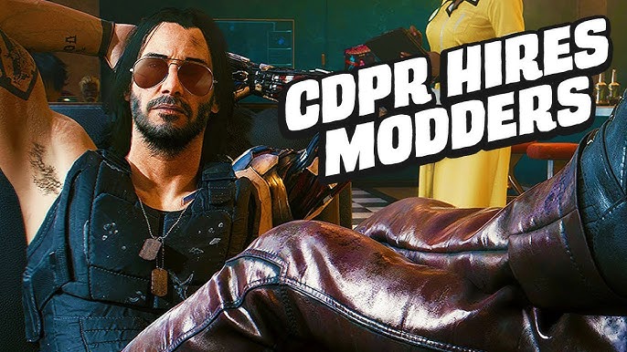 Screenshot of the REDmod logo, representing CD Projekt Red's official support for modding in Cyberpunk 2077.
